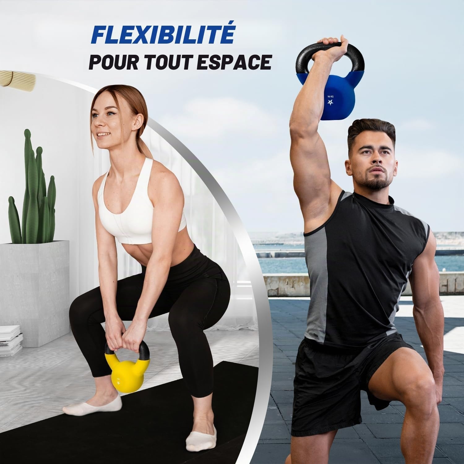 Kettlebell en fonte 16 kg - Jusqu'à -29% sur votre équipement fitness