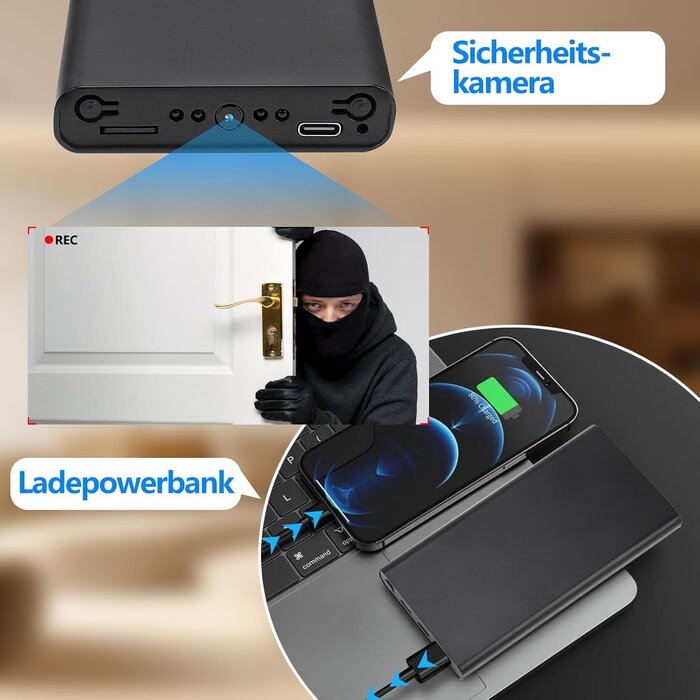 Mini-caméra HD 1080P : Sécurité autonome longue durée - Jusqu'à 33% de remise