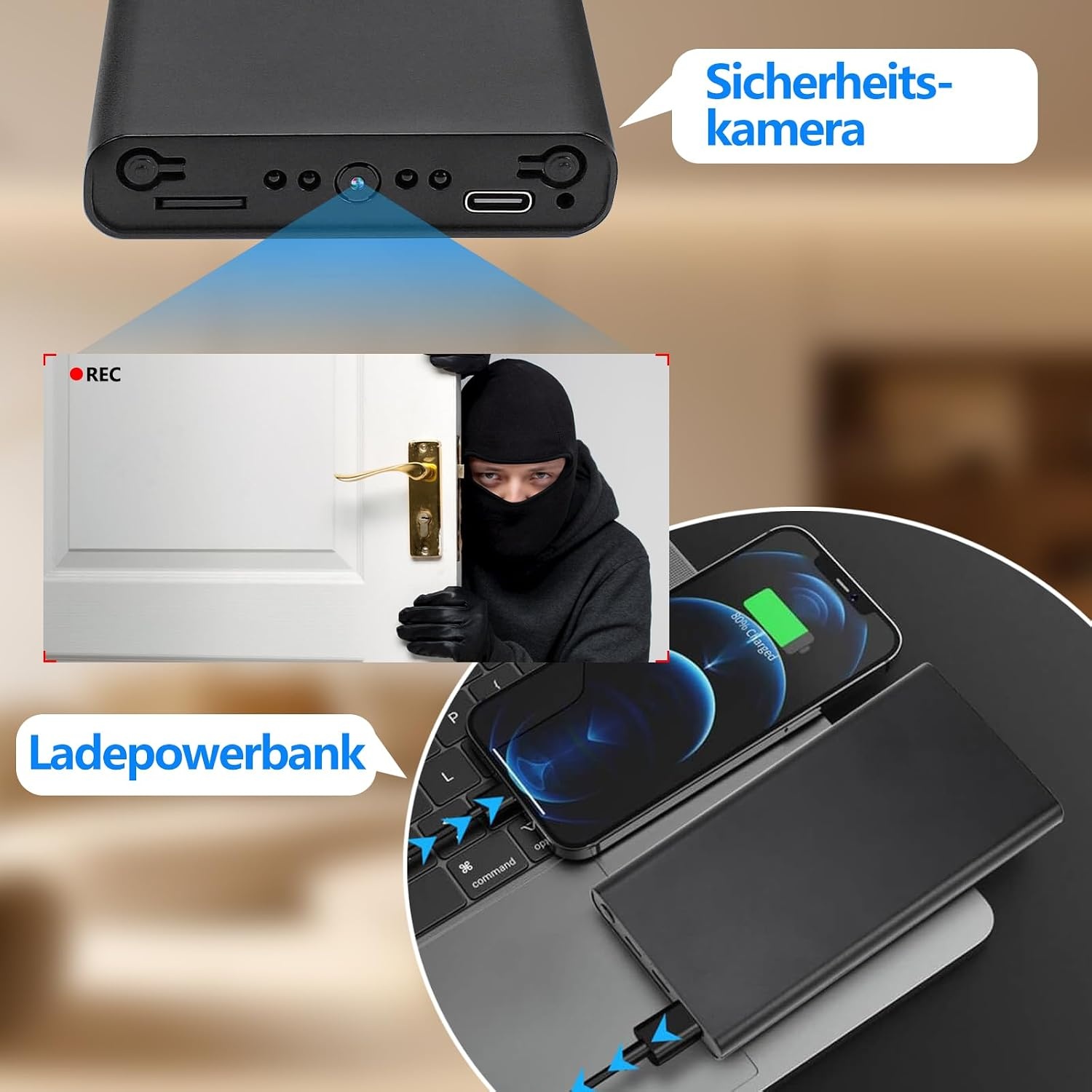 Mini-caméra HD 1080P : Sécurité autonome longue durée - Jusqu'à 33% de remise