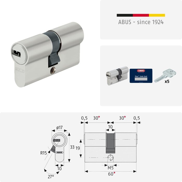 Cylindre de sécurité D6XNP 30/30 mm - Jusqu'à -32% sur votre protection