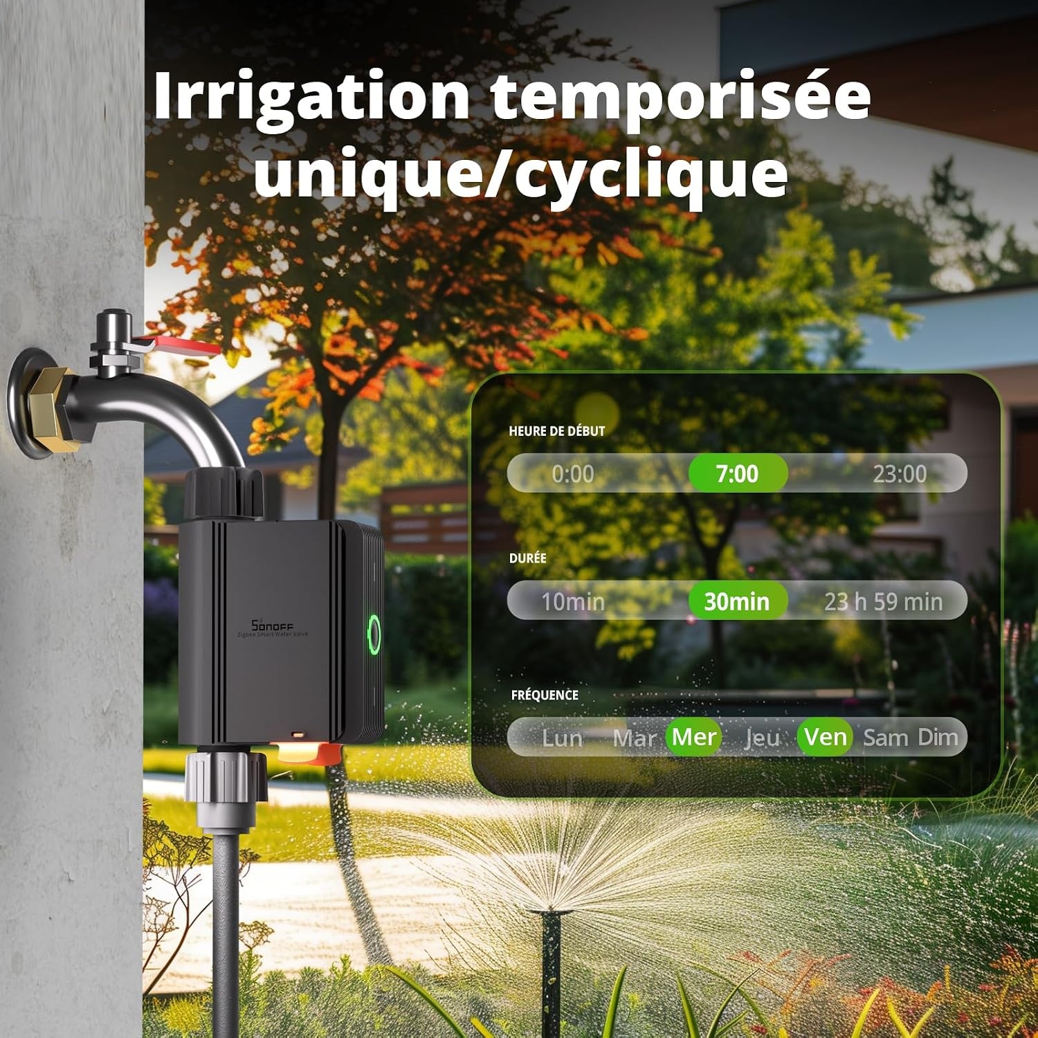 Programmateur d'arrosage intelligent Zigbee - Jusqu'à 32% de réduction