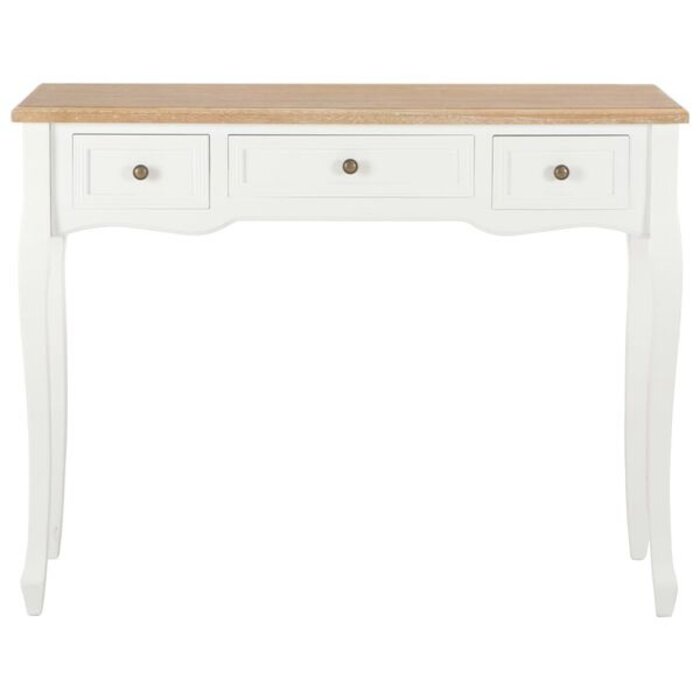 Vidaxl Table d'appoint blanche 3 tiroirs - Jusqu'à -35% en outlet