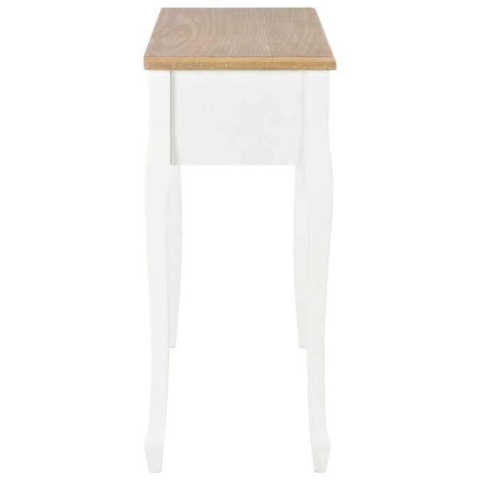 Vidaxl Table d'appoint blanche 3 tiroirs - Jusqu'à -35% en outlet