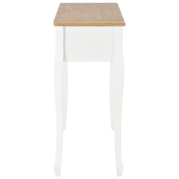 Vidaxl Table d'appoint blanche 3 tiroirs - Jusqu'à -35% en outlet