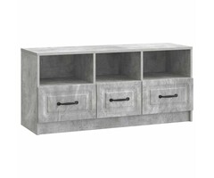 Vidaxl Meuble TV moderne 3 tiroirs gris béton - 64% de remise