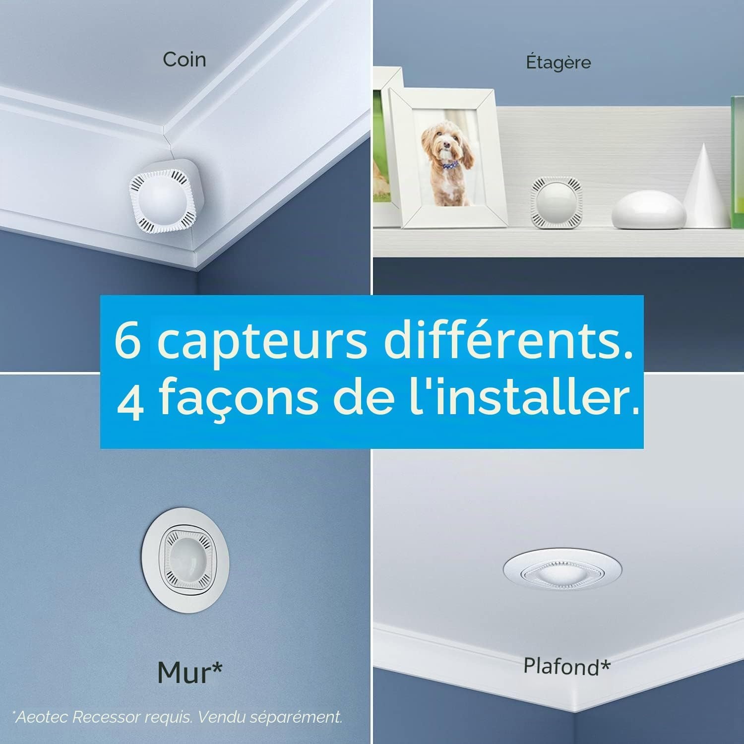 Capteur intelligent 6-en-1 Z-Wave Plus V2 - Gris - Jusqu'à 34% de remise