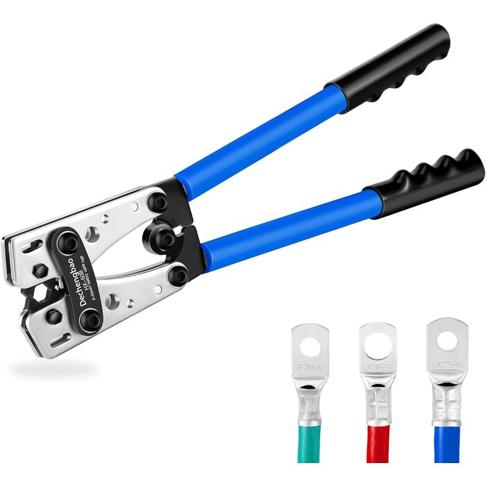 Pince à sertir pour cosses 6-50 mm² + 60 cosses - Jusqu'à -32% sur l'outlet