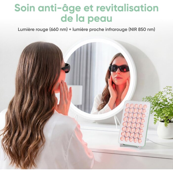 Panneau de luminothérapie 160 LED - Rouge et Infrarouge - Jusqu'à -30%