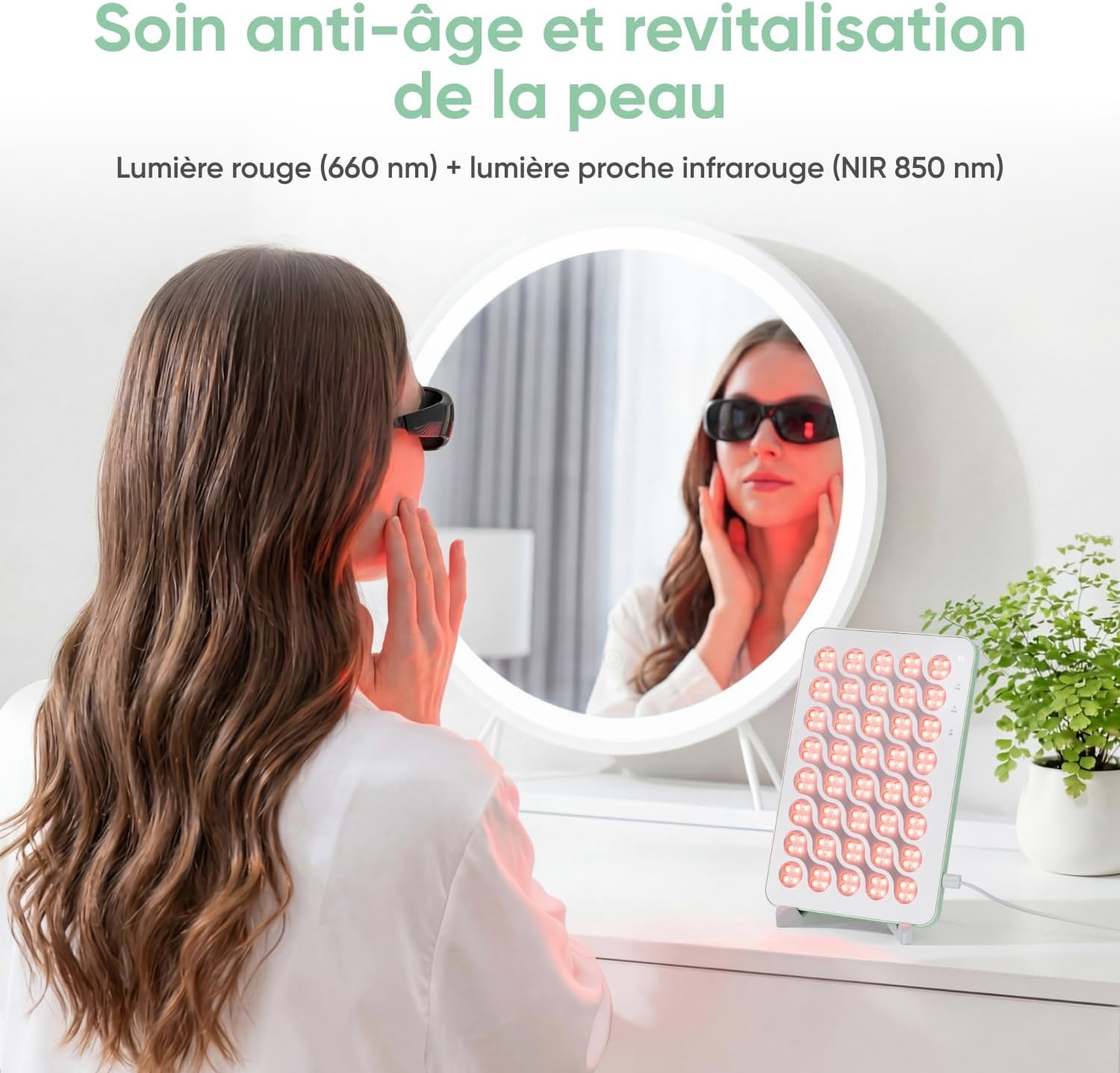 Panneau de luminothérapie 160 LED - Rouge et Infrarouge - Jusqu'à -30%