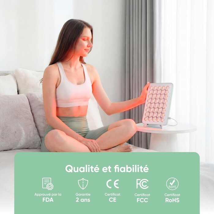 Panneau de luminothérapie 160 LED - Rouge et Infrarouge - Jusqu'à -30%