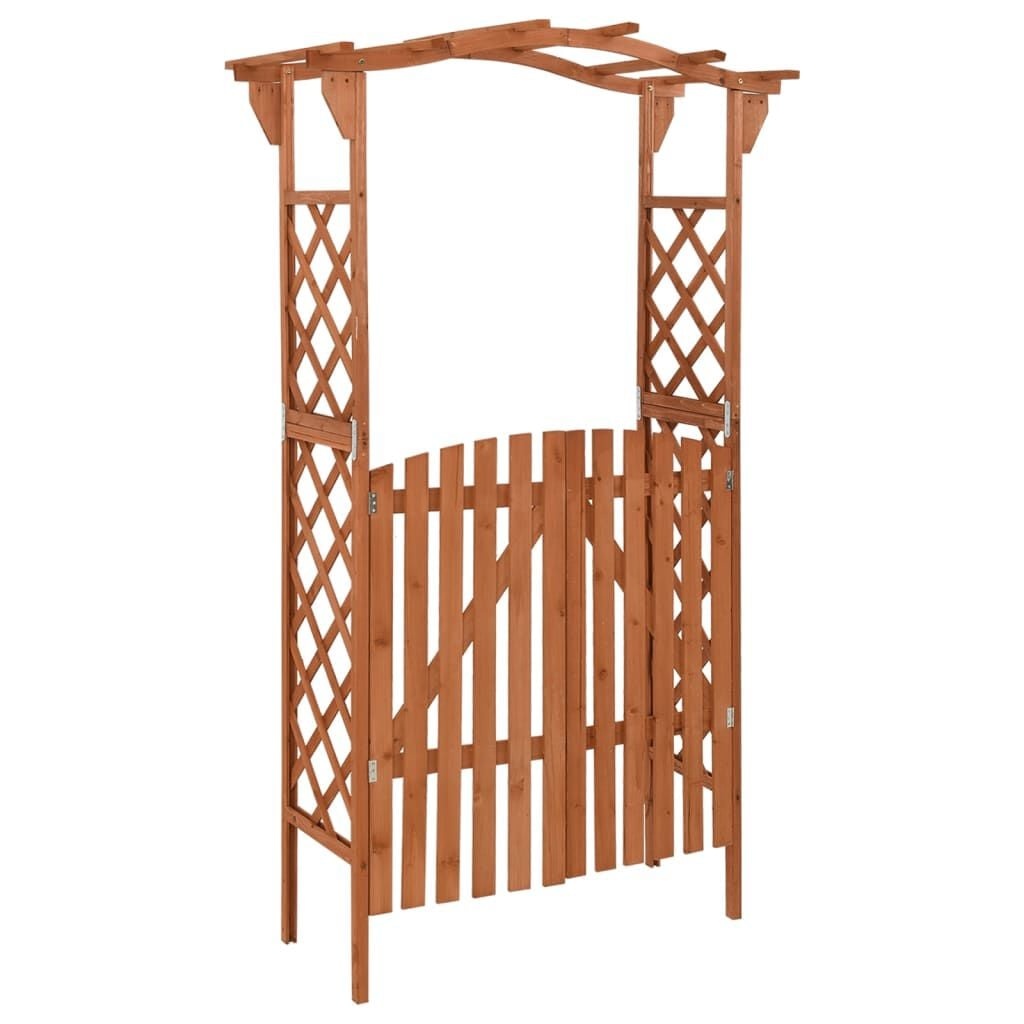 Vidaxl Pergola avec portail en bois massif 116x204 cm - Jusqu'à -35%