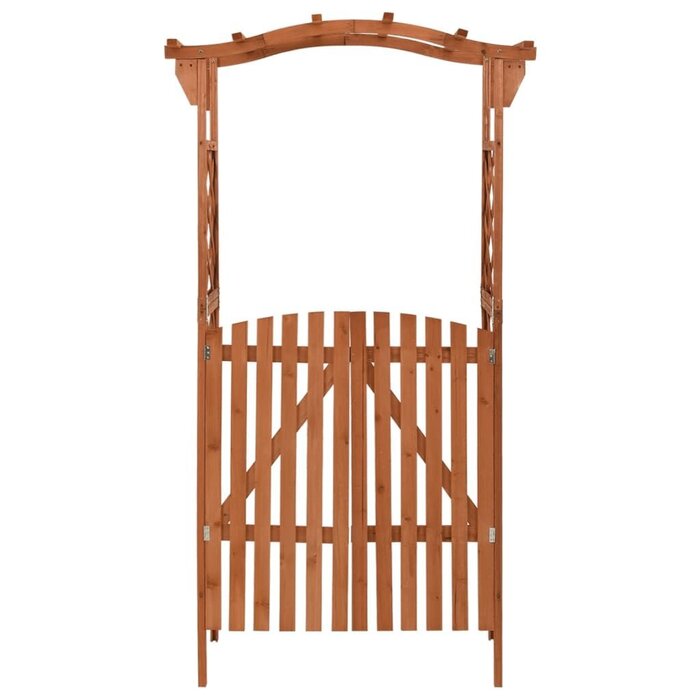 Vidaxl Pergola avec portail en bois massif 116x204 cm - Jusqu'à -35%