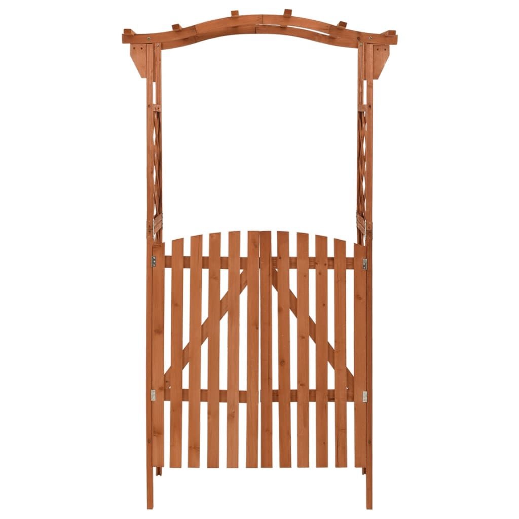 Vidaxl Pergola avec portail en bois massif 116x204 cm - Jusqu'à -35%