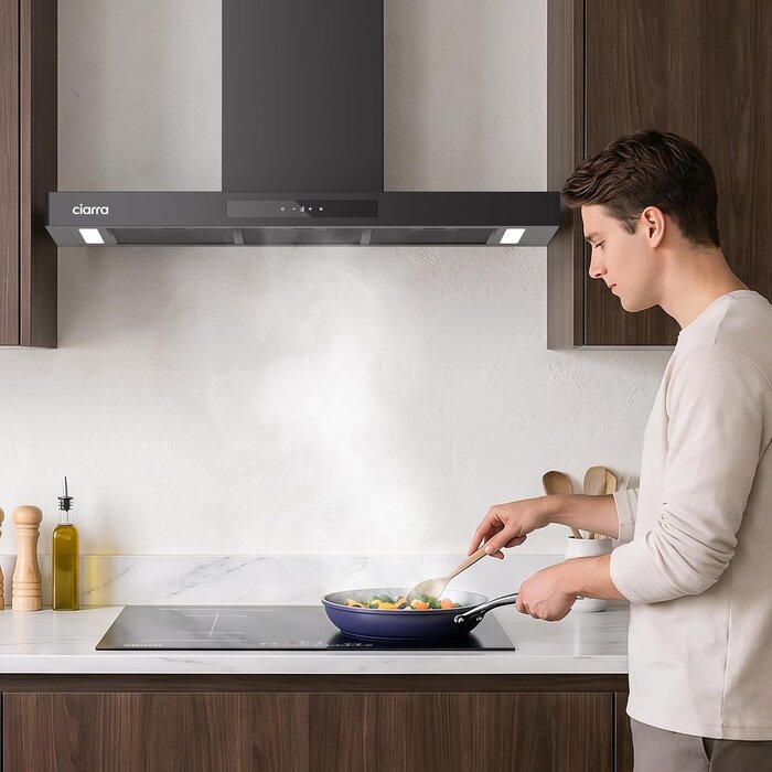 Hotte aspirante murale 90cm Wi-Fi - Jusqu'à -35% sur l'outlet