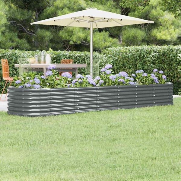 Vidaxl Jardinière Ovale Acier Anthracite 296cm - Jusqu'à 34% de remise