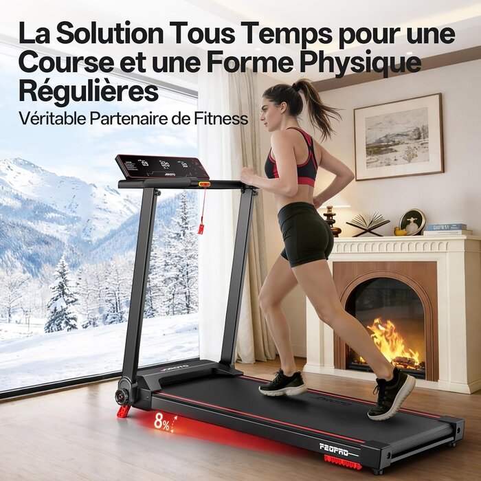 Tapis de course pliable 2,5 CV - Jusqu'à 35% de réduction