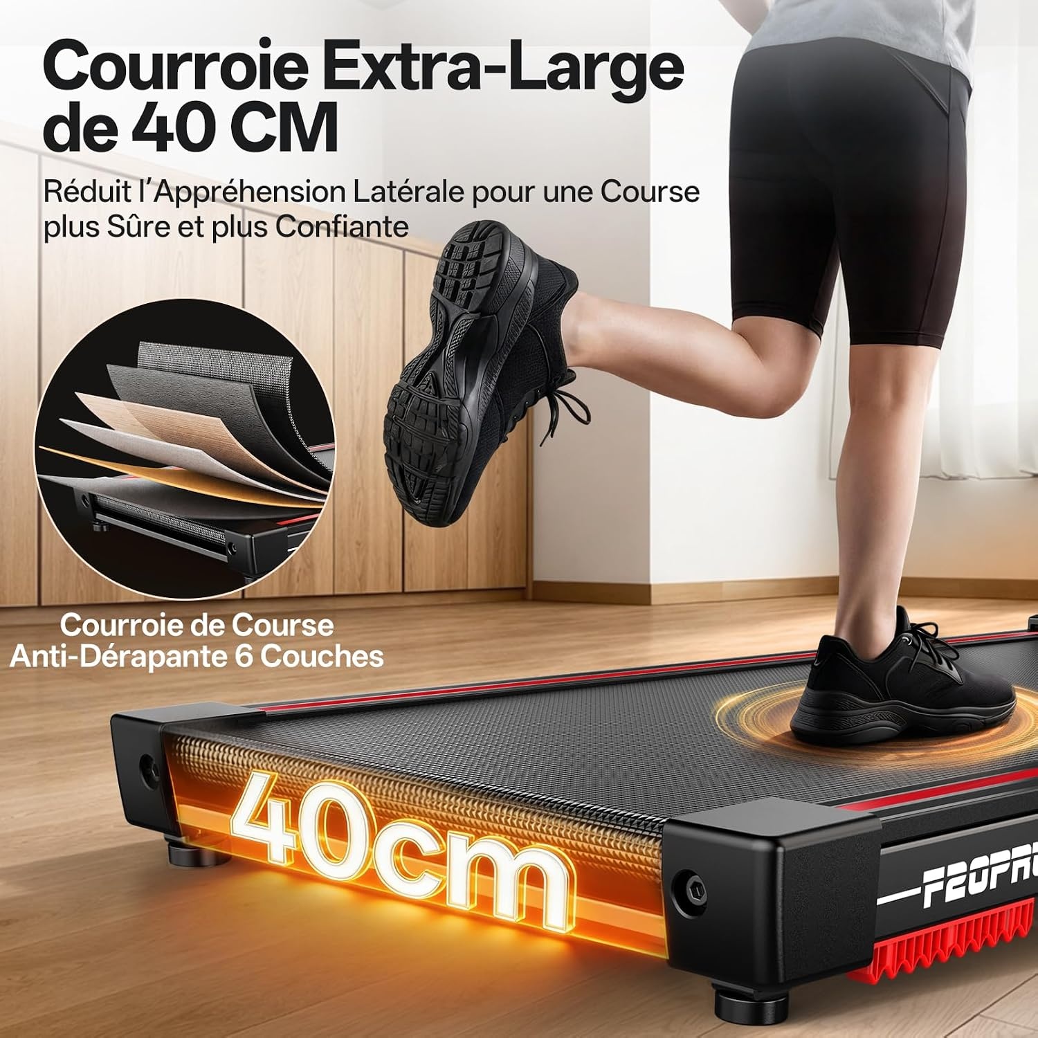 Tapis de course pliable 2,5 CV - Jusqu'à 35% de réduction