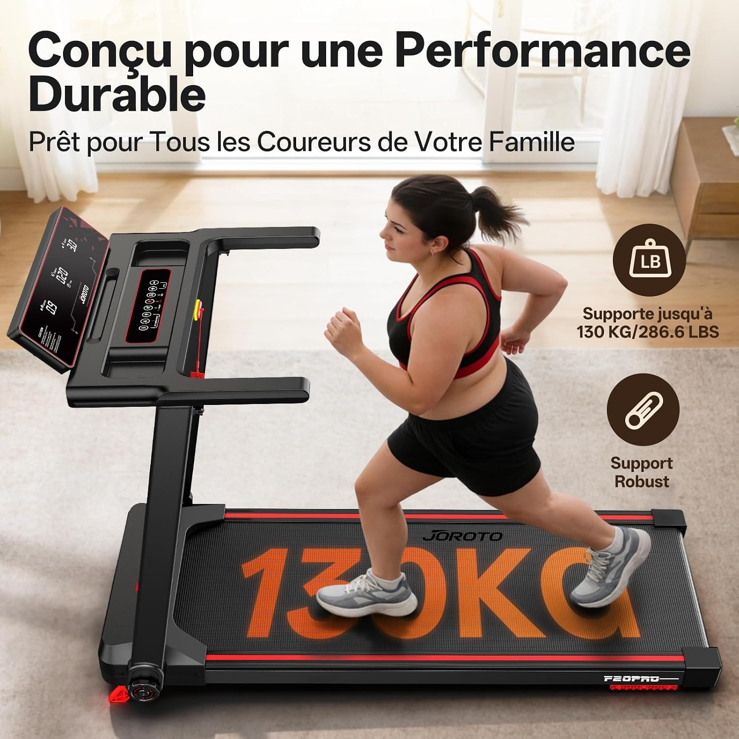 Tapis de course pliable 2,5 CV - Jusqu'à 35% de réduction