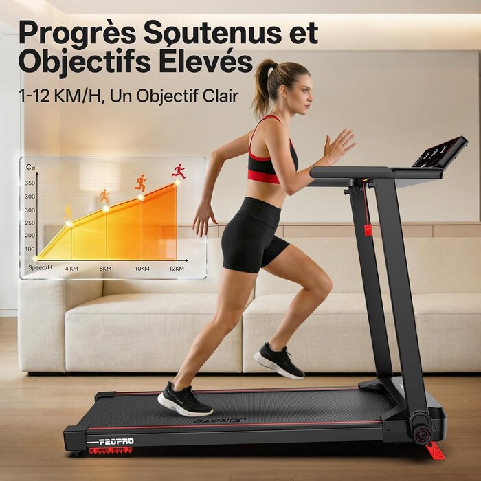 Tapis de course pliable 2,5 CV - Jusqu'à 35% de réduction