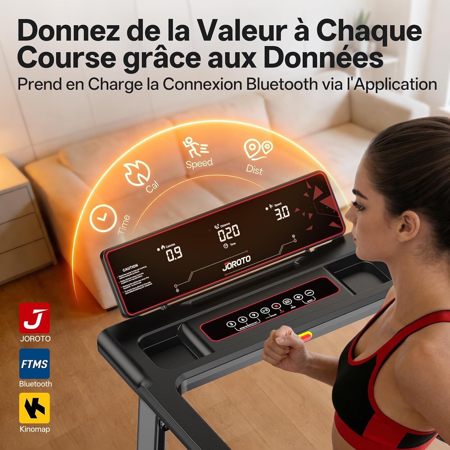 Tapis de course pliable 2,5 CV - Jusqu'à 35% de réduction
