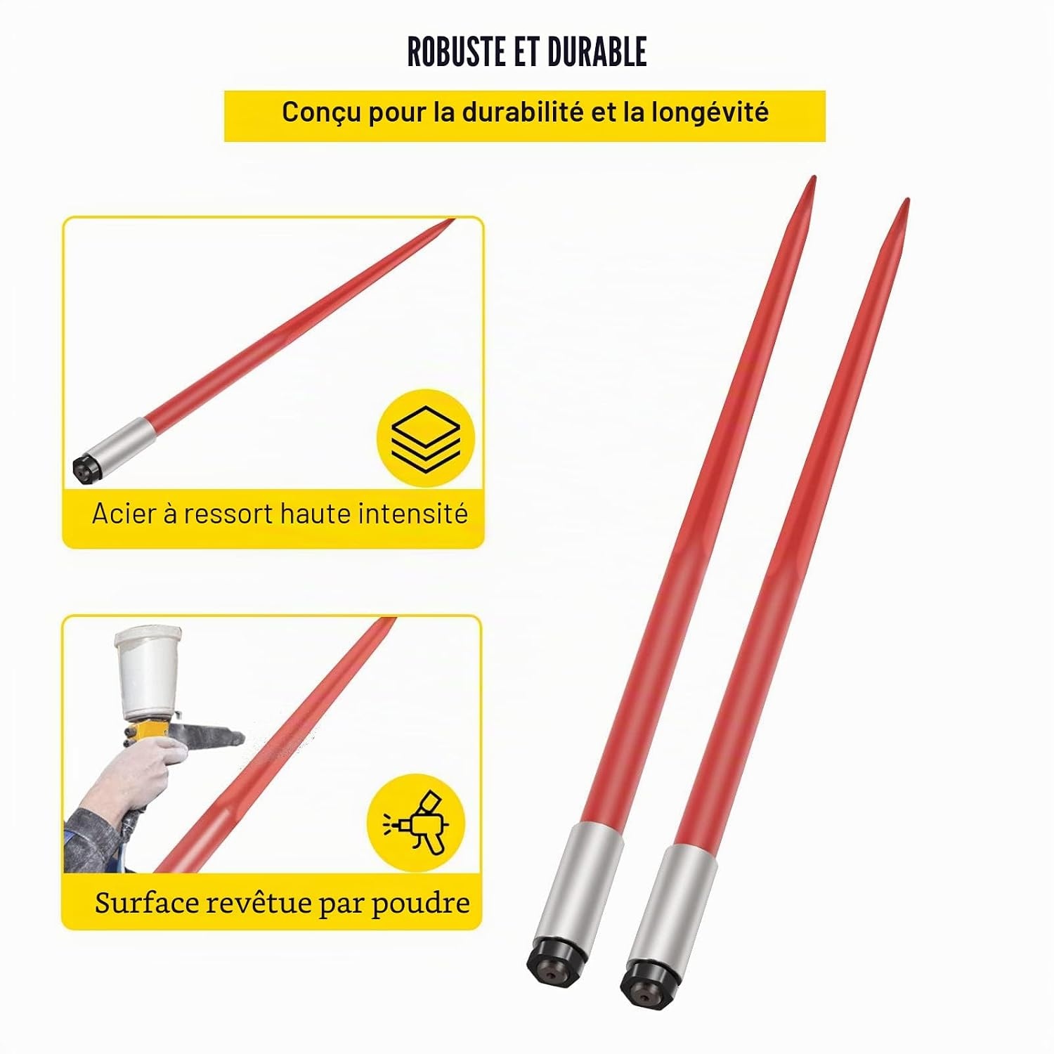 Vevor Paire de pics à bottes de foin 125 cm - Jusqu'à -35% sur l'outlet