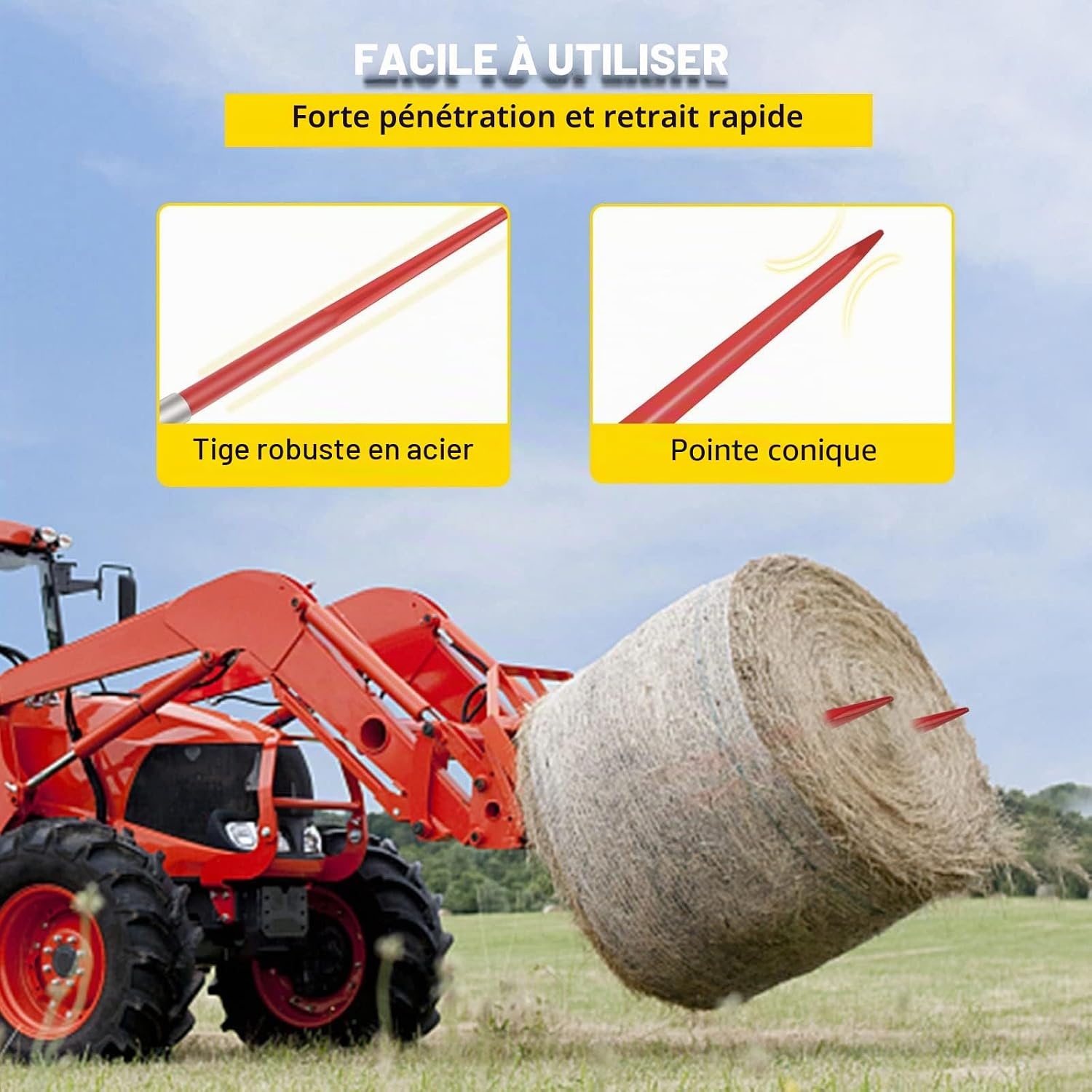 Vevor Paire de pics à bottes de foin 125 cm - Jusqu'à -35% sur l'outlet