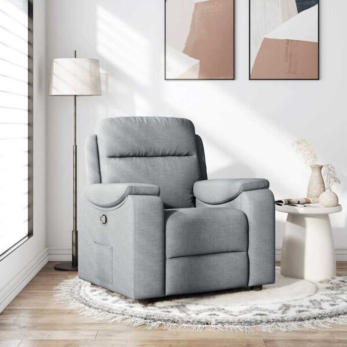 Vidaxl Fauteuil relax inclinable gris clair - Confort ergonomique - Jusqu'à -28%