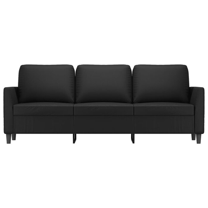 Vidaxl Canapé 3 places 180 cm en similicuir noir - Jusqu'à -19%