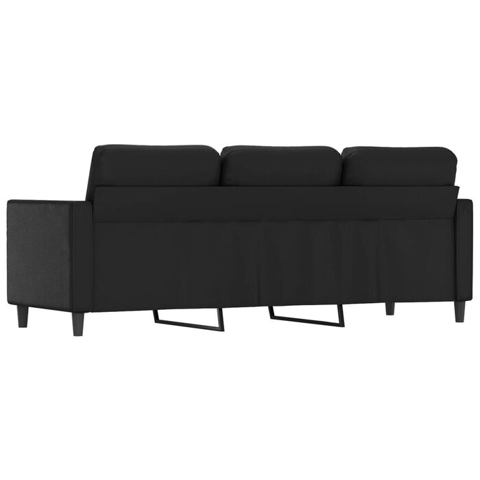 Vidaxl Canapé 3 places 180 cm en similicuir noir - Jusqu'à -19%