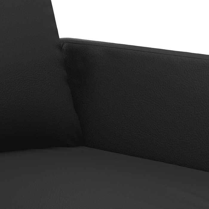 Vidaxl Canapé 3 places 180 cm en similicuir noir - Jusqu'à -19%