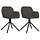 Lot de 2 chaises pivotantes en velours gris - Jusqu'à 33% de remise