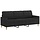 Canapé 3 places 180 cm en tissu noir - Jusqu'à -36% de remise