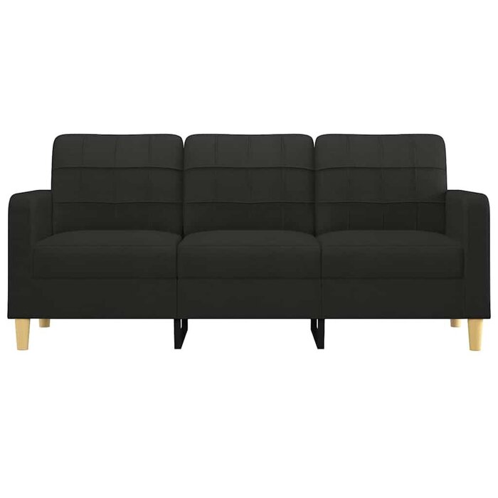 Vidaxl Canapé 3 places 180 cm en tissu noir - Jusqu'à -36% de remise
