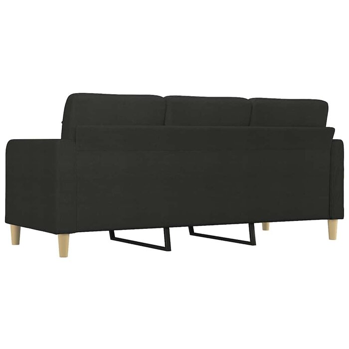 Vidaxl Canapé 3 places 180 cm en tissu noir - Jusqu'à -36% de remise