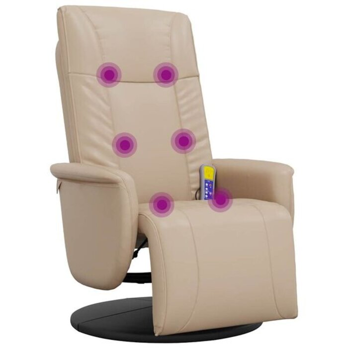 Vidaxl Fauteuil de massage inclinable cappuccino - Jusqu'à -29%