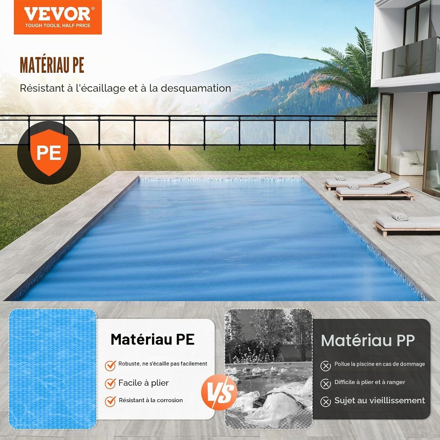 Bâche solaire pour piscine 11 x 5,49 m - Jusqu'à -35% de remise