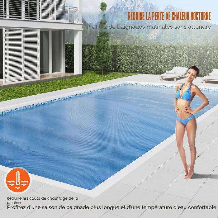 Bâche solaire pour piscine 11 x 5,49 m - Jusqu'à -35% de remise