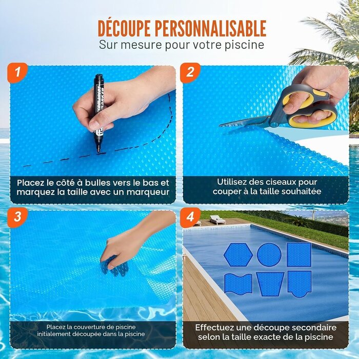 Bâche solaire pour piscine 11 x 5,49 m - Jusqu'à -35% de remise