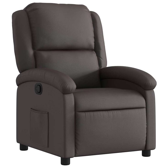 Vidaxl Fauteuil inclinable en cuir véritable marron - Jusqu'à 35% de réduction