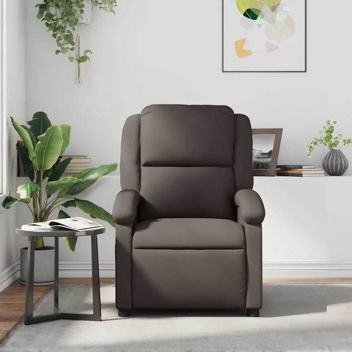 Vidaxl Fauteuil inclinable en cuir véritable marron - Jusqu'à 35% de réduction