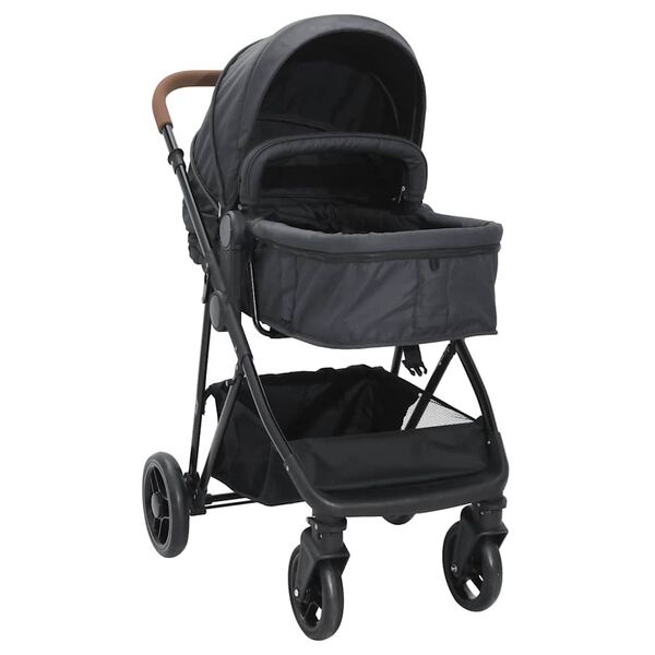 Vidaxl Poussette 2-en-1 Anthracite : Confort et Sécurité - Jusqu'à 35% de réduction