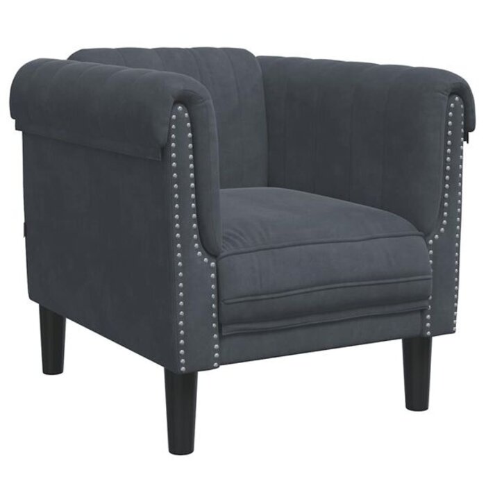 Vidaxl Fauteuil en velours gris foncé - Jusqu'à 35% de réduction