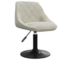 Vidaxl Chaise de salle à manger pivotante en velours crème - 65% de remise