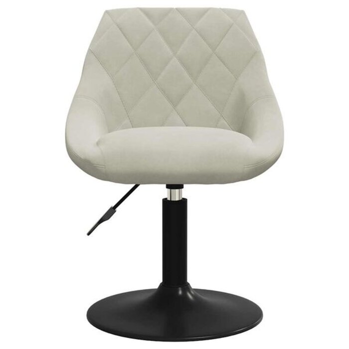 Vidaxl Chaise pivotante en velours crème - Jusqu'à 38% de remise
