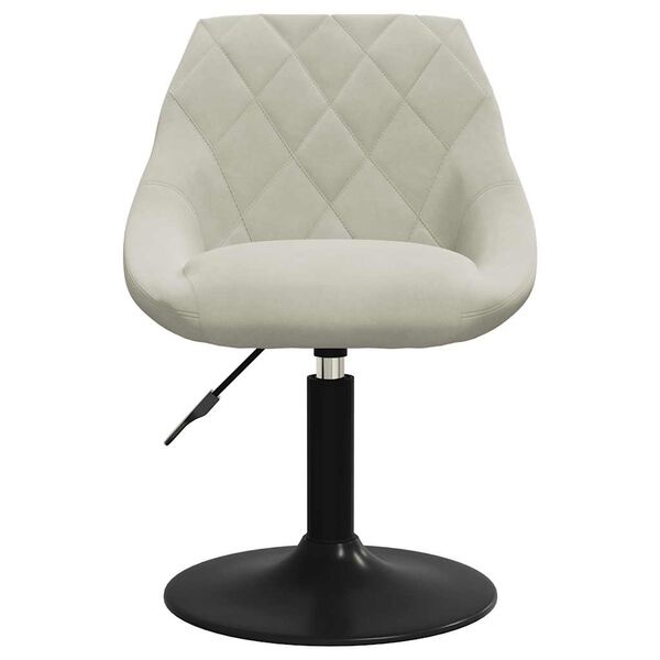 Vidaxl Chaise pivotante en velours crème - Jusqu'à 38% de remise