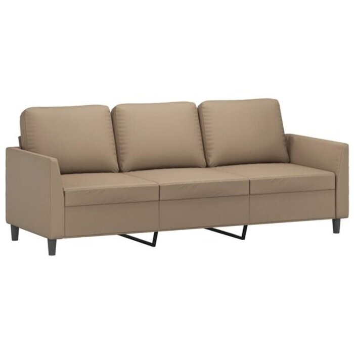 Vidaxl Canapé 3 places 180 cm cappuccino - Jusqu'à -30% de remise