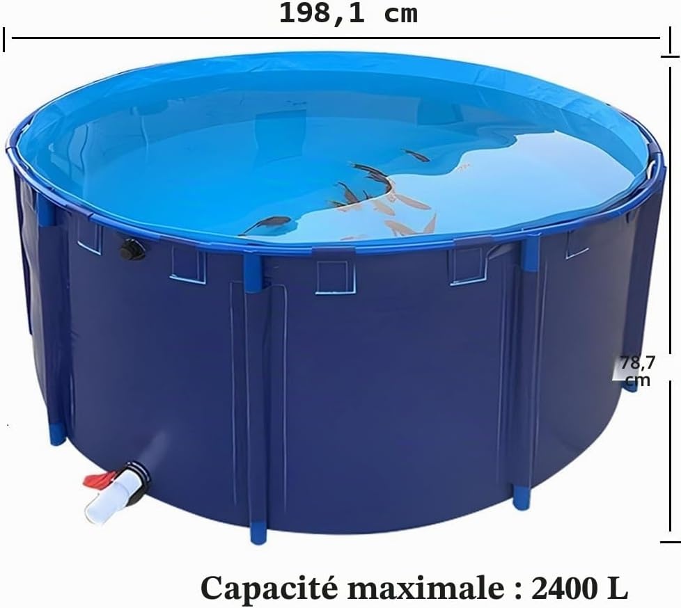 Bassin de jardin hors-sol 2400L - Jusqu'à 35% de remise