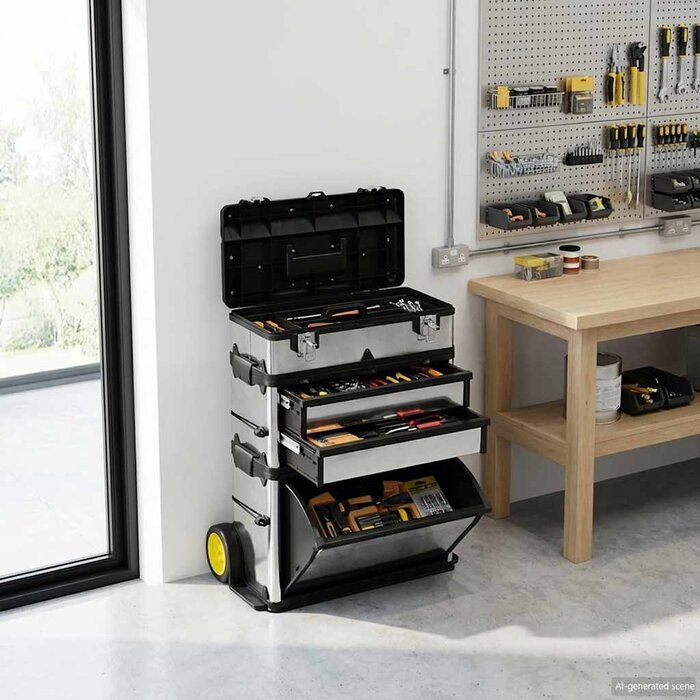 Vidaxl Servante d'atelier modulable 3 en 1 - Jusqu'à -35%