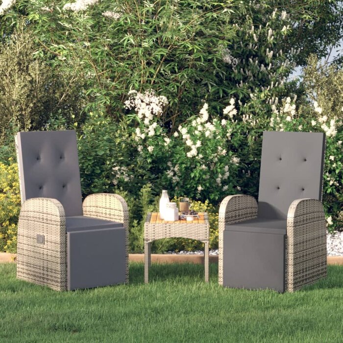 Vidaxl Lot de 2 chaises de jardin inclinables en résine tressée - Jusqu'à -35%