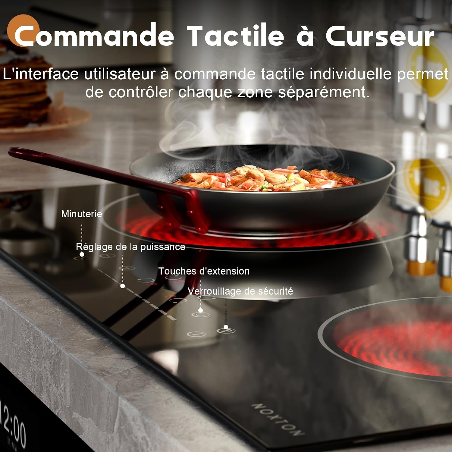 Plaque de cuisson vitrocéramique 60cm - 4 foyers - 59% de remise